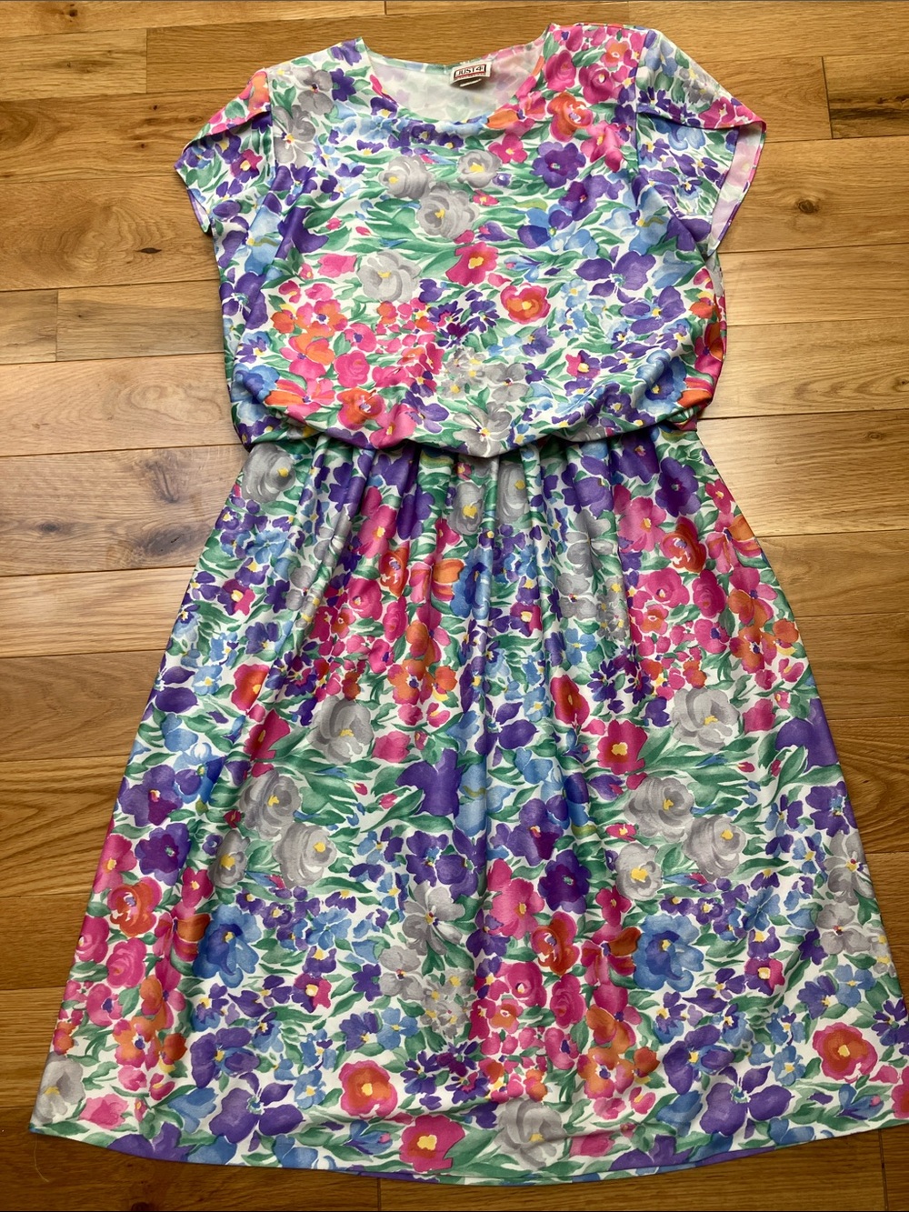 Floral Midi Dress in Multicolor - Women's Casual Summer Dress